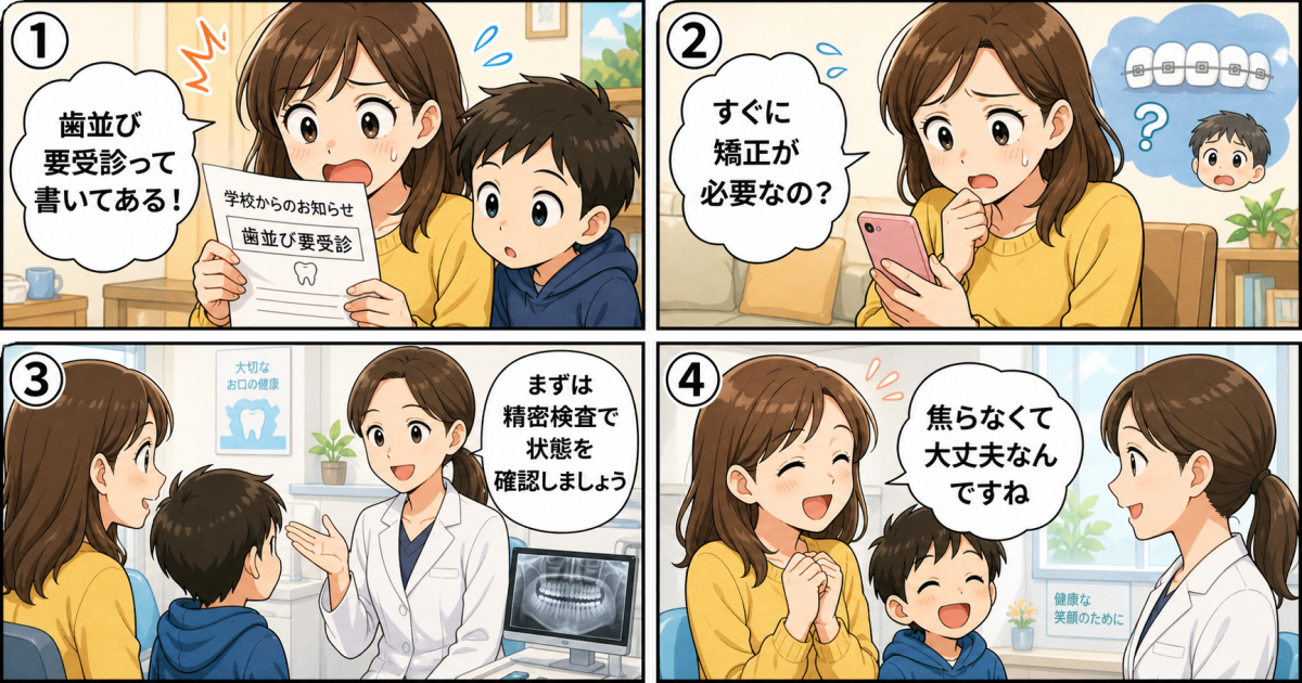 子どもの歯科検診「歯並び要受診」ですぐ矯正？焦らず進む次のステップ