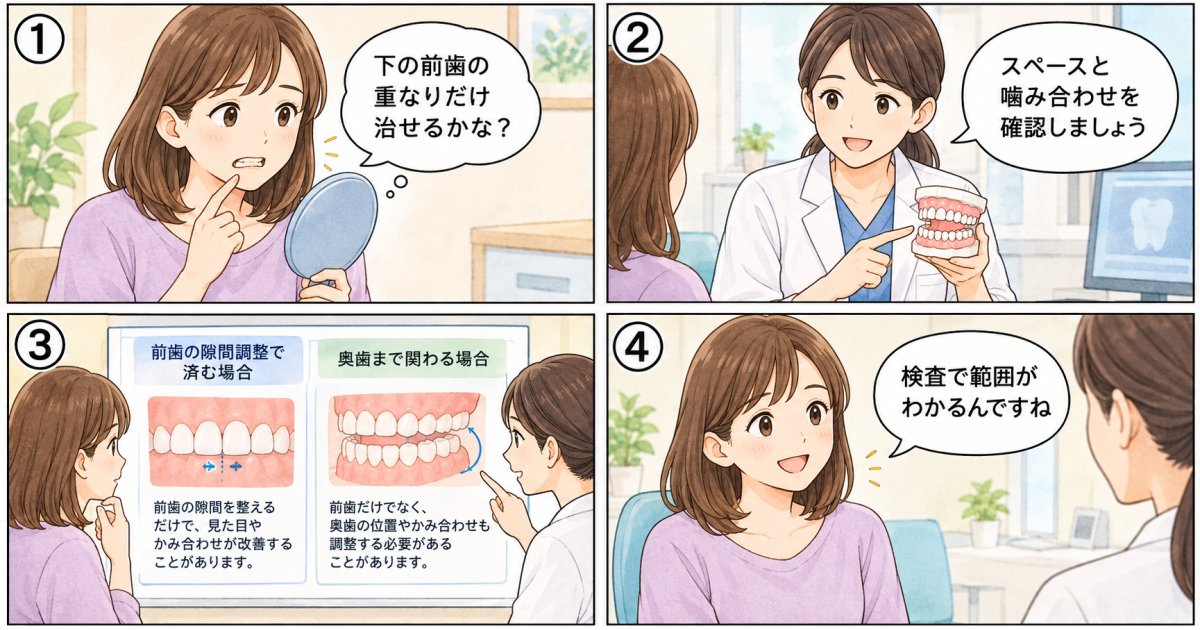 部分矯正を検討できる条件と、全体の矯正が必要になる理由